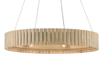 Currey and Company - 9000-0646 - Six Light Chandelier - Tetterby Collection - Light Taupe/Smokewood
