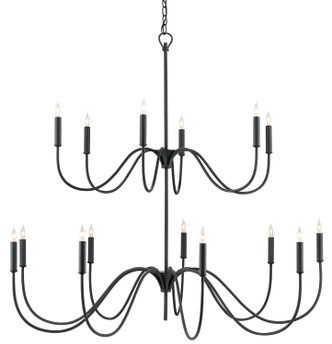 Currey and Company - 9000-0654 - 15 Light Chandelier - Tirrell - Antique Black