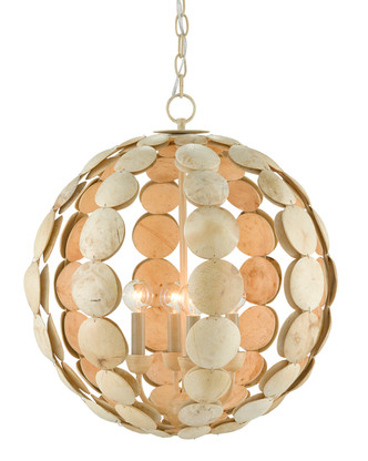 Currey and Company - 9000-0806 - Four Light Chandelier - Tartufo Collection - Coco Cream