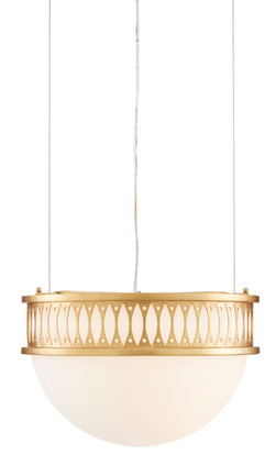 Currey and Company - 9000-0834 - One Light Pendant - Lola - Contemporary Gold Leaf/Painted Contemporary Gold