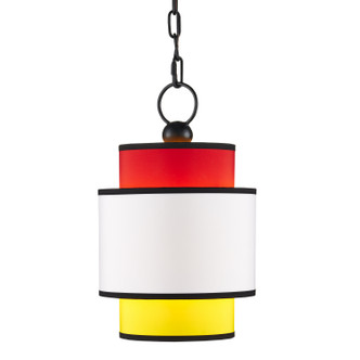 Currey and Company - 9000-0943 - One Light Pendant - Mathias Collection - Multi-Color/Satin Black