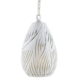 Currey and Company - 9000-0986 - One Light Pendant - Midori White Pendant - White/Green