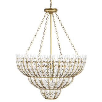 Currey and Company - 9000-1099 - Seven Light Chandelier - Magnum Opus Collection - Brass/White