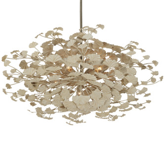 Currey and Company - 9000-1108 - Five Light Semi-Flush Mount - Maidenhair Collection - Antique Pearl