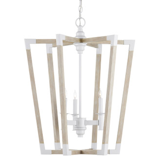 Currey and Company - 9000-1112 - Three Light Lantern - Bastian - Sandstone/Sugar White