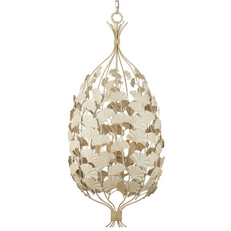Currey and Company - 9000-1118 - Five Light Chandelier - Maidenhair Collection - Antique Pearl