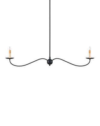 Currey and Company - 9000-1126 - Two Light Chandelier - Saxon - Zanzibar Black