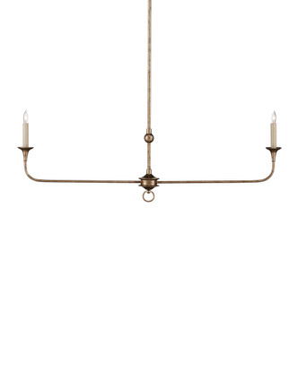 Currey and Company - 9000-1128 - Two Light Chandelier - Nottaway - Pyrite Bronze