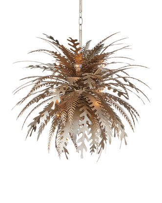 Currey and Company - 9000-1138 - 12 Light Chandelier - Abyssinia - Contemporary Silver Leaf/Dark Silver Leaf