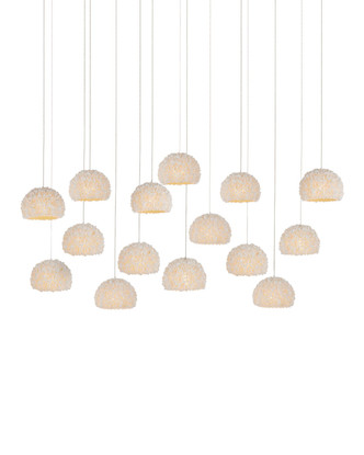 Currey and Company - 9000-1181 - 15 Light Pendant - Virtu - Natural/Silver