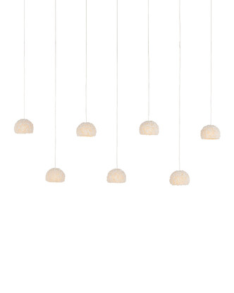 Currey and Company - 9000-1184 - Seven Light Pendant - Virtu - Natural/Silver