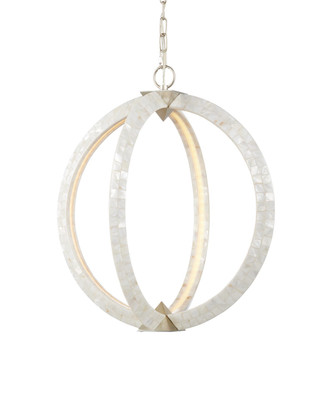 Currey and Company - 9000-1229 - LED Chandelier - Arietta - Mother of Pearl/Contemporary Silver Leaf