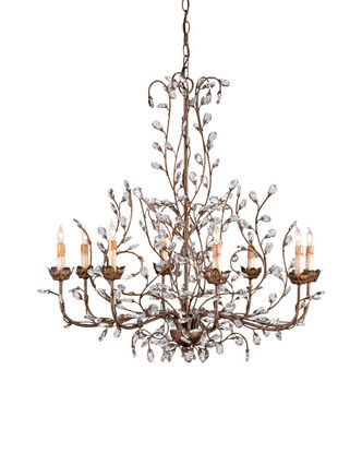 Currey and Company - 9884 - Eight Light Chandelier - Crystal Bud - Cupertino