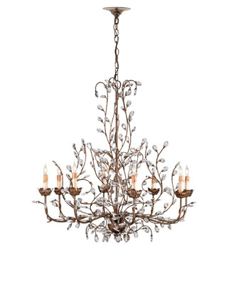 Crystal Bud Eight Light Chandelier (9884)
