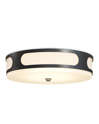Currey and Company - 9900-0001 - LED Outdoor Flush Mount - Swale Collection - Black / White