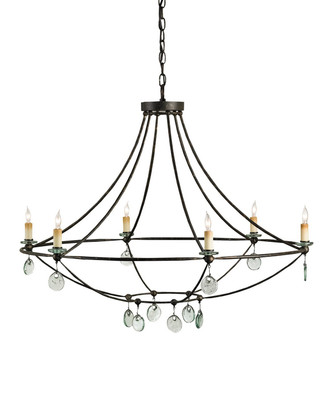 Currey and Company - 9921 - Six Light Chandelier - Novella - Mayfair/Clear