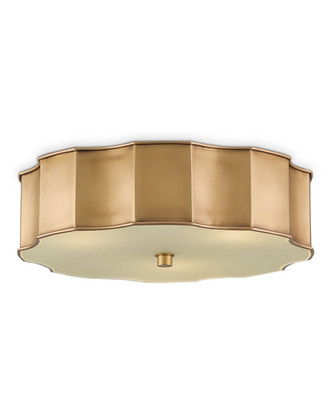 Currey and Company - 9999-0001 - LED Flush Mount - Wexford - Antique Brass/Frosted