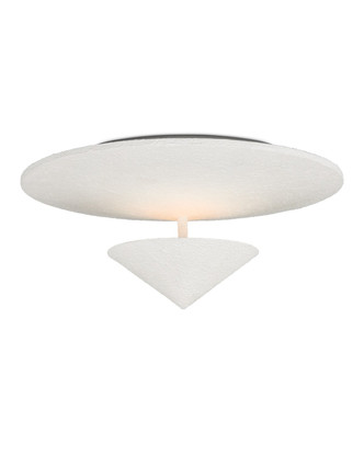 Currey and Company - 9999-0075 - One Light Flush Mount - Empyrean Collection - Yeso Blanco