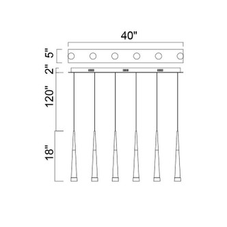 Andes LED Pool Table Light (1103P40-6-602)