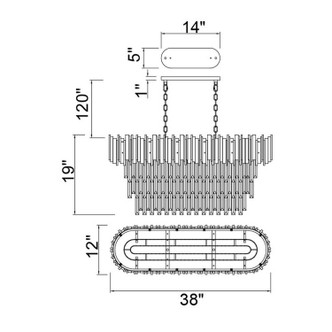 Deco Nine Light Pool Table Light (1112P38-9-169)