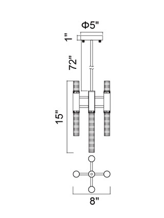 Orgue LED Mini Pendant (1120P8-9-602)