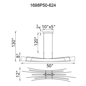 Candora LED Chandelier (1698P50-624)