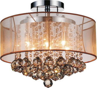 CWI Lighting - 5062C16C (Chp + G) - Six Light Flush Mount - Radiant - Chrome