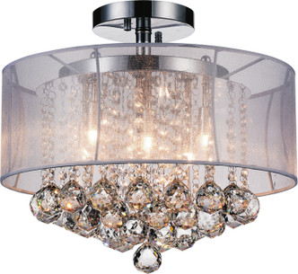 CWI Lighting - 5062C16C (Clear + W) - Six Light Flush Mount - Radiant - Chrome