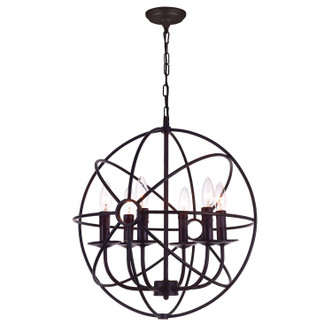 CWI Lighting - 5464P18DB - Six Light Chandelier - Arza - Brown