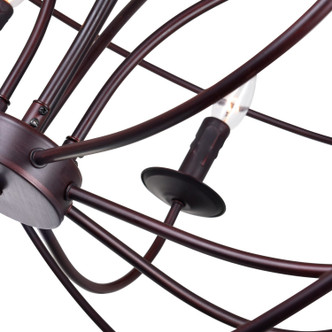 Arza Six Light Chandelier (5464P18DB)