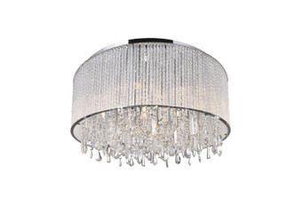 CWI Lighting - 5562C24C Clear - 14 Light Flush Mount - Benson - Chrome