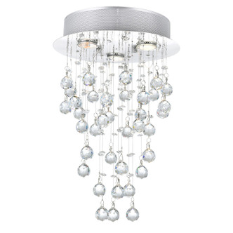 CWI Lighting - 6601C12C - Three Light Flush Mount - Rain Drop - Chrome