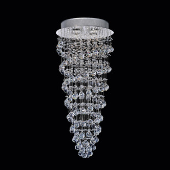 CWI Lighting - 6606C14C - Four Light Flush Mount - Double Spiral - Chrome