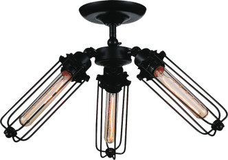 CWI Lighting - 9624C23-3-101 - Three Light Flush Mount - Benji - Black
