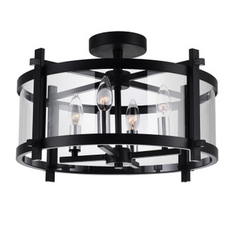 CWI Lighting - 9827C18-4-101 - Four Light Flush Mount - Miette - Black