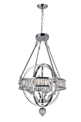 CWI Lighting - 9957P16-4-601 - Four Light Chandelier - Arkansas - Chrome