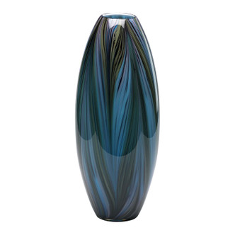Cyan - 02920 - Vase - Peacock Feather - Multi Colored Blue Cyan - 02920 - Vase - Peacock Feather - Multi Colored Blue