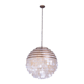 Kalco - 521156PAB - Six Light Pendant - Sphere - Pearlized Antique Brass