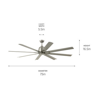 Breda 75"Ceiling Fan (310275NI)