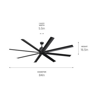 Breda 84"Ceiling Fan (310285SBK)