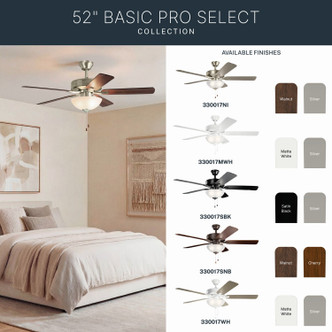 Basics Pro Select 52"Ceiling Fan (330017NI)