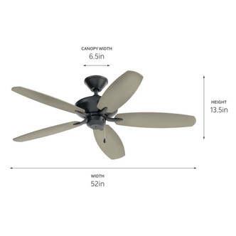 Renew Patio 52"Ceiling Fan (330165SBK) Renew Patio 52"Ceiling Fan (330165SBK)
