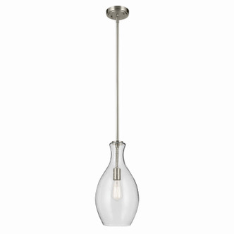 Kichler - 42047NICS - One Light Pendant - Everly - Brushed Nickel