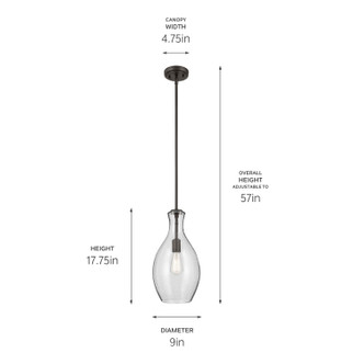 Everly One Light Pendant (42047OZCS)