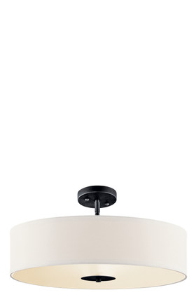 Three Light Pendant/Semi Flush (42121BK) Three Light Pendant/Semi Flush (42121BK)