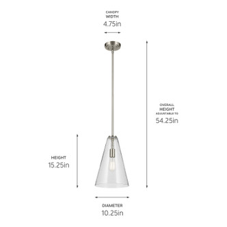 Everly One Light Pendant (42199NICS)