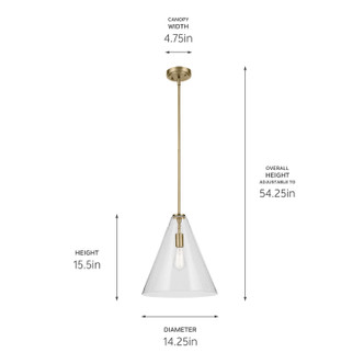 Everly One Light Pendant (42200NBRCS)