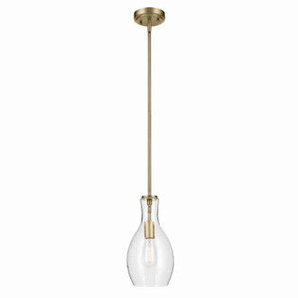 Kichler - 42456NBRCS - One Light Pendant - Everly - Natural Brass