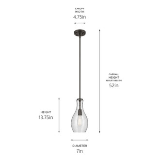 Everly One Light Pendant (42456OZCS)