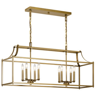 Kichler - 42497NBR - Eight Light Linear Chandelier - Morrigan - Natural Brass